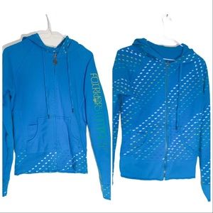 Fox  turquoise Blue Reversible double lined